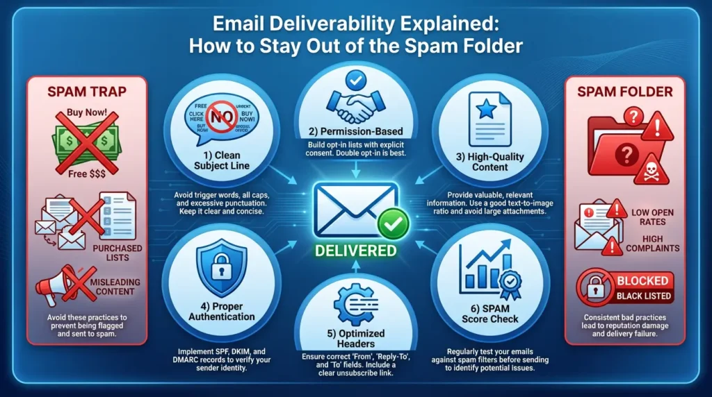 Email Deliverability Explained — Stay Out of Spam in 2026